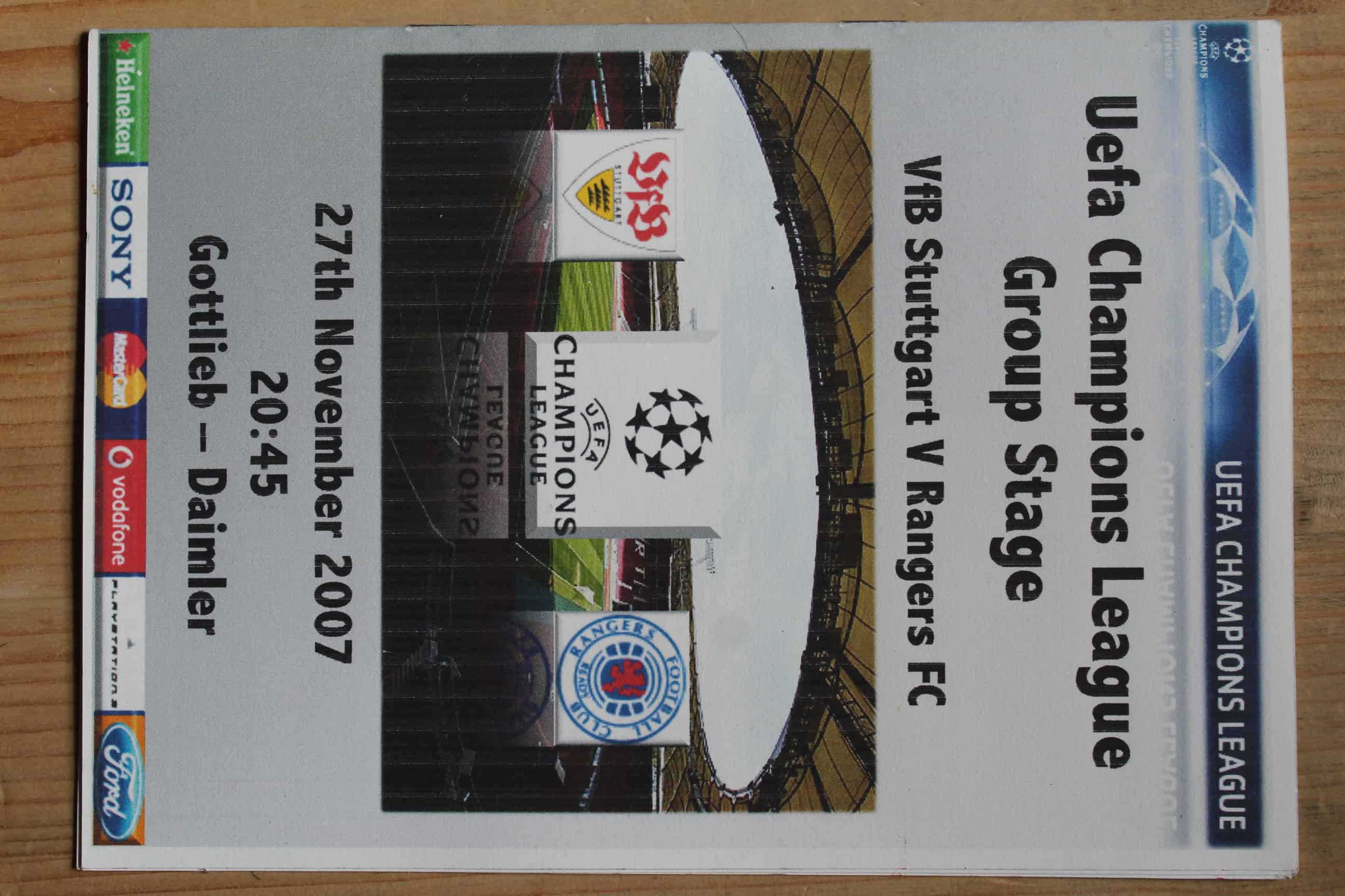 VfB Stuttgart v Rangers (Glasgow) FC